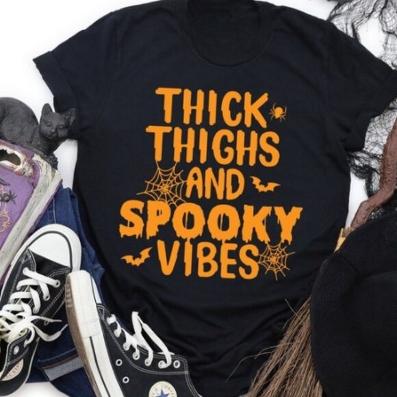 Thick Thighs Spooky Vibes Shirt - Picture 1 of 3
